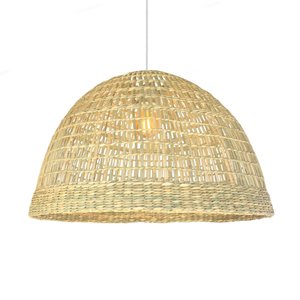 Pendente em Fibra Natural Junco Artesanal Mesa Boho Nat49