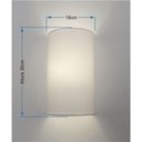 Ver imagem 5 de Arandela Meia Cana Vivare Md-2031 Cúpula em Tecido 30-18x16cm - Bivolt Branco 127-220v