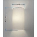 Ver imagem 2 de Arandela Meia Cana Vivare Md-2031 Cúpula em Tecido 30-18x16cm - Bivolt Branco 127-220v