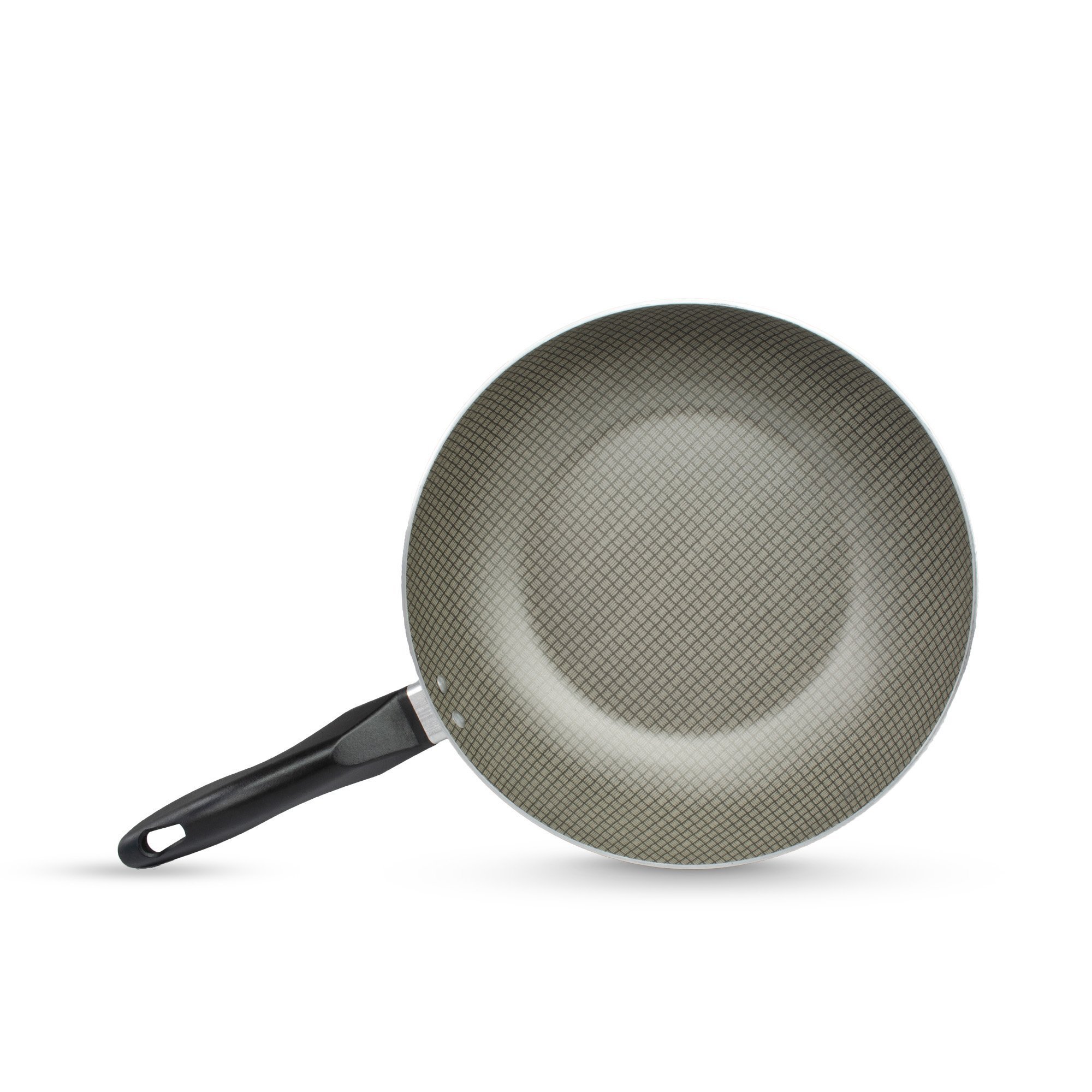 Panela Frigideira Tampa de Vidro Wok 24cm Antiaderente Alumínio - Classy - 4