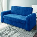 Ver imagem 1 de Sofá Cama Beny Versátil 2 Lugares em Veludo Selmer