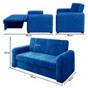 Ver imagem 3 de Sofá Cama Beny Versátil 2 Lugares em Veludo Selmer