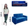 Sofá Cama Beny Versátil 2 Lugares em Veludo Selmer - 5