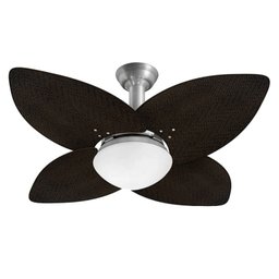 Ventilador de Teto Jet Aspen Venti-Delta Prata Rattan Marrom 220V - 1