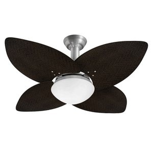 Ventilador de Teto Jet Aspen Venti-Delta Prata Rattan Marrom 220V