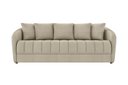 Ver imagem 2 de Sofá Living 220cm Linho Bege Caramelo 4 Lugares com 5 Almofadas Abba