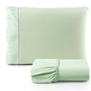 Ver imagem 1 de Jogo de Lençol Lese Percal 180 Fios Solteiro 2 Peças Barato - Verde Casa Show Enxovais