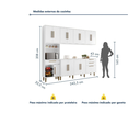 Ver imagem 2 de Cozinha Lorena 14 Portas Fruteira Kaiki Móveis - Branco