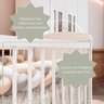 Quarto de Bebê Completo 3 Peças Berço 3 em 1 Eloá - 12