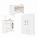 Ver imagem 2 de Quarto de Bebê Completo 3 Peças Berço 3 em 1 Eloá