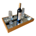 Ver imagem 2 de Bandeja Decorativa Madeira com Espelho para Bebidas Taças Café Xícaras