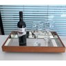 Bandeja Decorativa Madeira com Espelho para Bebidas Taças Café Xícaras - 3