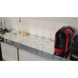 Kit 6 Xícaras Café Pires Acrílicos Cristal Transparentes - 5