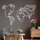 Ver imagem 2 de Adesivo de Parede Decorativo Mapa-Múndi Silhueta Mulher e Homem-Grande 120x75cm