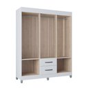 Ver imagem 3 de Guarda Roupa Casal  6 Portas e 2 Gavetas Branco Atenas Poquema Móveis