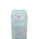 Ver imagem 3 de Garrafa Térmica Infantil Verde 420ml com Tampa de Ursinho e Canudo para Bebidas Quentes e Frias