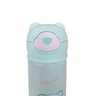 Garrafa Térmica Infantil Verde 420ml com Tampa de Ursinho e Canudo para Bebidas Quentes e Frias - 3
