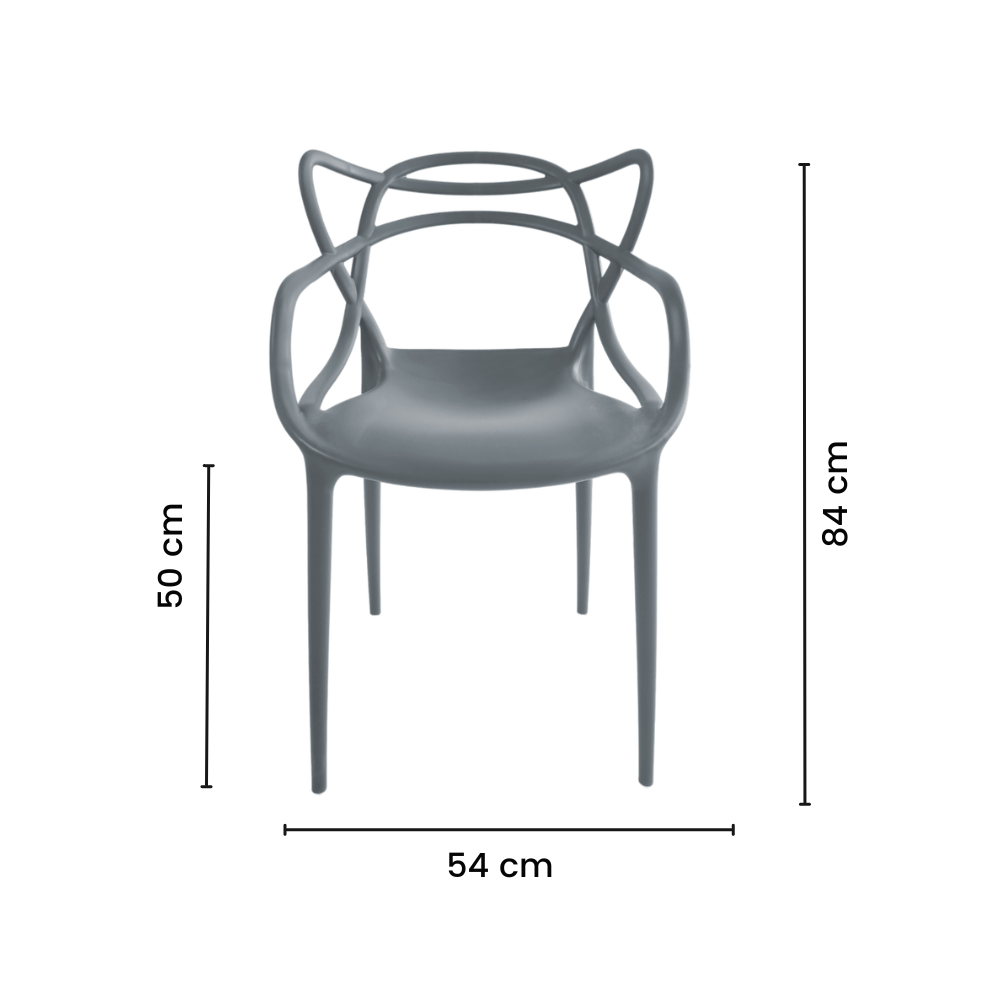 Ver imagem 6 de Cadeira de Jantar Masters Allegra para Cozinha Cinza