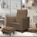 Ver imagem 7 de Poltrona de Amamentação com Puff Isabella Bellamado:marrom