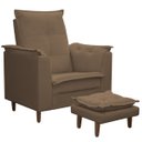 Ver imagem 4 de Poltrona de Amamentação com Puff Isabella Bellamado:marrom