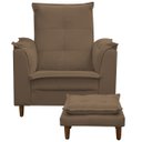 Ver imagem 3 de Poltrona de Amamentação com Puff Isabella Bellamado:marrom