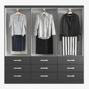 Ver imagem 3 de Guarda Roupa Isabela 3 Portas 9 Gavetas Evidência Móveis