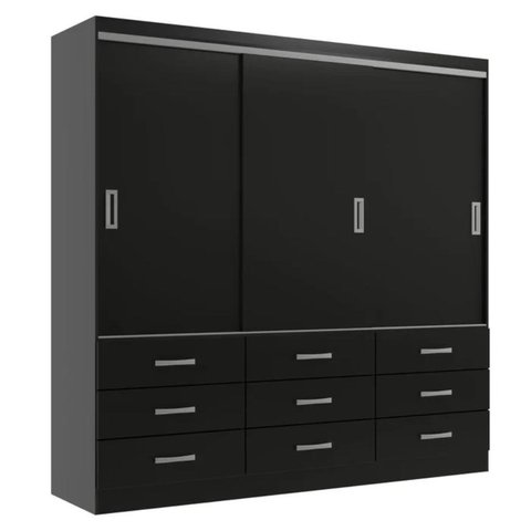 Guarda Roupa Isabela 3 Portas 9 Gavetas Evidência Móveis