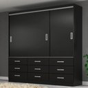 Ver imagem 2 de Guarda Roupa Isabela 3 Portas 9 Gavetas Evidência Móveis