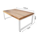 Ver imagem 3 de Mesa Industrial para Jardim Infantil Bernardo 120x70cm Madeira Maciça Ferragem Branca