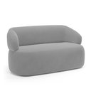 Ver imagem 1 de Sofá Orgânico 02 Lugares Living Glee 140cm Veludo Cinza - Desk Design