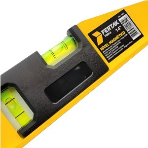 Nível de Mão Nivelamento Magnético Alumínio 14" X 40cm Base com Imã | Fertak