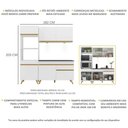 Ver imagem 4 de Armário de Cozinha Compacta 182cm com Leds Veneza Up Multimóveis V2019 Branco/Dourado