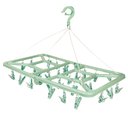 Ver imagem 1 de Mini-varal Retangular Dobrável 32 Prendedores - Verde