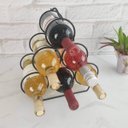 Ver mais imagens de Adega Triangular Para 6 Garrafas De Vinho Garrafeiro Preto Fosco Carmenere Schmitt