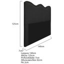 Ver imagem 5 de Cabeceira Casal Bari P02 140 cm Para Cama Box Preto