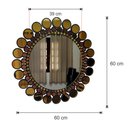 Ver imagem 4 de Espelho decorativo de parede redondo com moldura Premium Nafplio Dourado