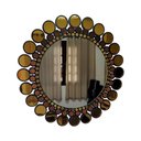 Ver imagem 1 de Espelho decorativo de parede redondo com moldura Premium Nafplio Dourado