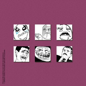 Memes - Módulo Decorativo com 4 Peças