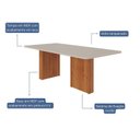Ver imagem 4 de Mesa de Jantar Mesa 8 Lugares Vidro/MDF 210cm Eva Yescasa Cinamomo/Off White