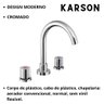 Torneira Misturador de Mesa para Lavatório Cromado Plastico KARSON - 2