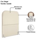 Ver imagem 4 de Cabeceira Solteiro 100 Cm com Frame Alana Suede Bege Artte