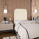 Ver mais imagens de Cabeceira Solteiro 100 Cm com Frame Alana Suede Bege Artte