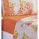 Ver imagem 2 de Jogo de Cama Estampado Micropercal 200 Fios Naturale Solteiro 03 Peças - Stella