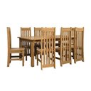 Ver imagem 2 de Conjunto com Mesa de Jantar 180cm Retangular e 8 Cadeiras 100% Madeira Maciça Nimes Espresso Móveis Marrom/Nogueira