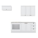 Ver imagem 3 de Cozinha Compacta 4 Peças com Aéreo Geladeira Amy Casa 812 Branco Hp