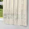 Cortina Renda Cozinha Bule lisa 2,00 X 1,20m Creme - 3