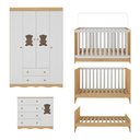 Ver mais imagens de Quarto de Bebê Completo C/ Berço Americano 3 em 1 Colchão Doçura Multimóveis Mp4662 Madeirado/