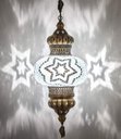 Ver imagem 1 de Lustre de Mosaico Turco Autêntico Branco 25 cm Diametro Mosaico – YYTK450036