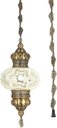 Ver imagem 2 de Lustre de Mosaico Turco Autêntico Branco 25 cm Diametro Mosaico – YYTK450036