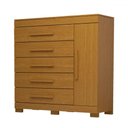 Ver imagem 2 de Cômoda Rayane 1 Porta 5 Gavetas 100% Mdf Cinamomo - Acp Móveis